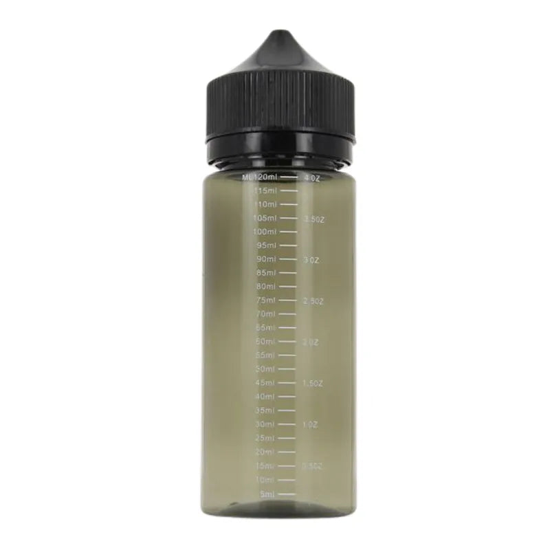 Fiole vide Chubby 120 ml DIY'UP – graduée, teintée noir avec compte-gouttes dévissable pour DIY e-liquide