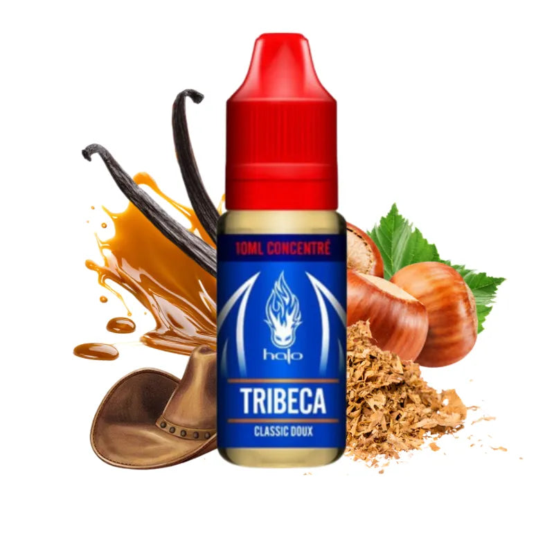 Concentré Tribeca 10ML Halo – arôme classic blond RY4, vanille, caramel et fruits à coque pour e-liquide DIY.