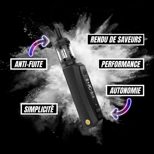 Vaporesso GTX One Pro – Kit 40W, batterie 3000 mAh, clearomiseur XTank-T 3 ml, top airflow anti-fuite, vape MTL et RDL.