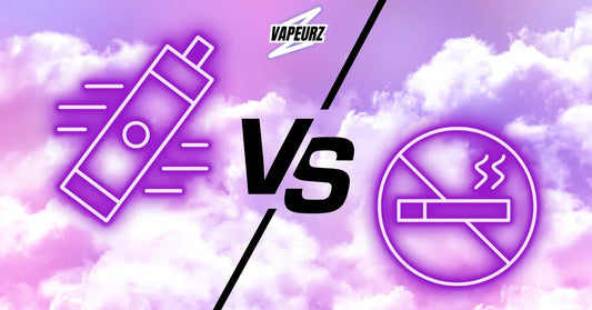 Image de l'article Vape vs cigarette - comparatif visuel entre cigarette électronique et tabac classique, avec mise en avant des differences de sante et de composition. 