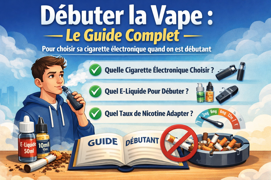 Débuter la vape : guide complet pour choisir sa cigarette électronique, son e-liquide et le bon taux de nicotine pour débutant