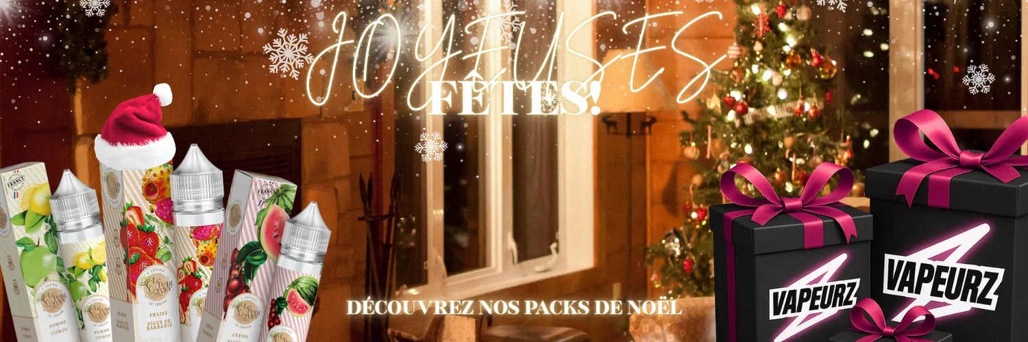 Packs de Noël – E-liquides 50 ml | Fruités, Gourmands, Menthe, Classiques & Bonbons