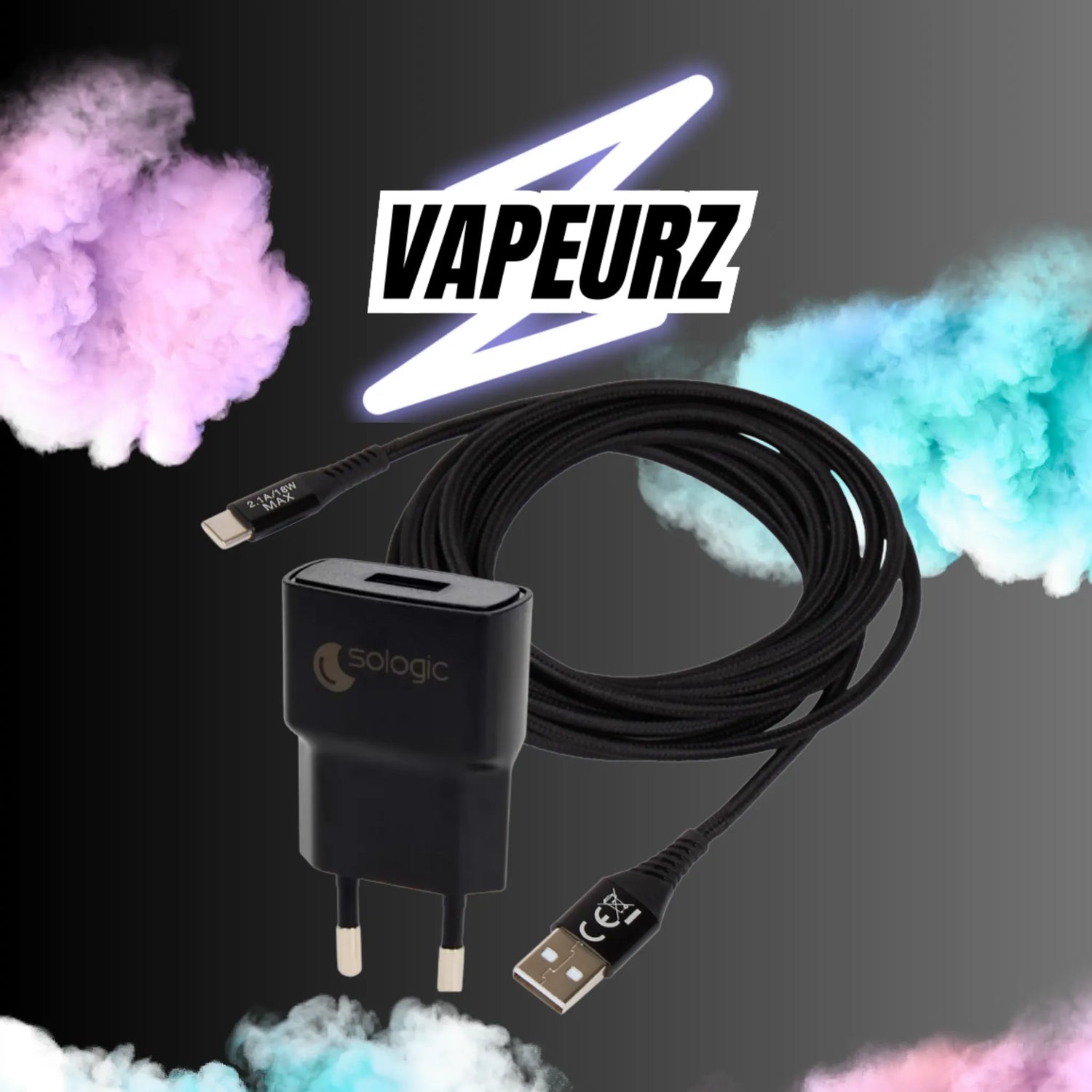 Chargeur USB-C pour cigarette électronique et pod, accessoire vape