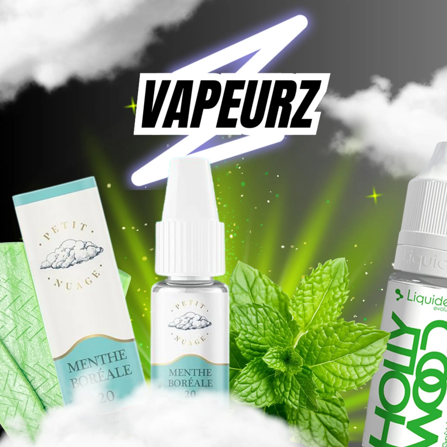 E-liquides 10ml Saveurs Menthes, glaciale, fraîche, sucrée ou mentholée, pour cigarette électronique.