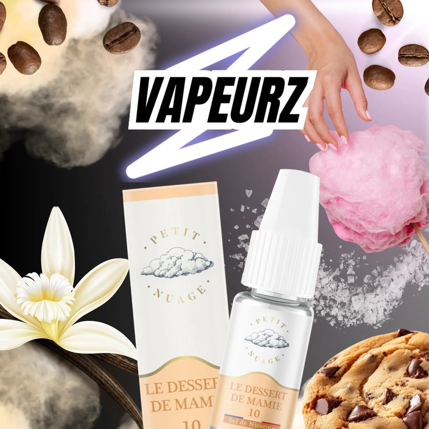 E-liquides gourmands aux sels de nicotine 10ml – saveurs pop-corn, vanille, caramel, café et autres arômes pour cigarette électronique