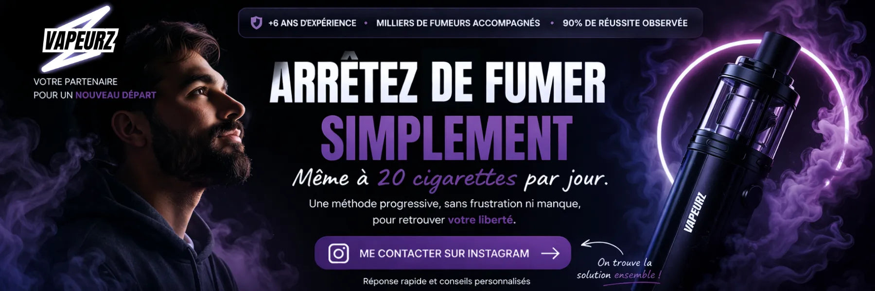 Arrêter de fumer 20 cigarettes par jour avec une méthode progressive sans manque grâce à la vape