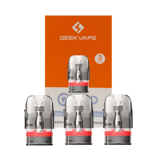 Pack de 3 cartouches Q V2 GeekVape – 3 ml, remplissage latéral et résistances intégrées 