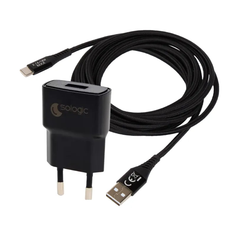 Chargeur USB-C 1A avec câble 3 m pour cigarette électronique