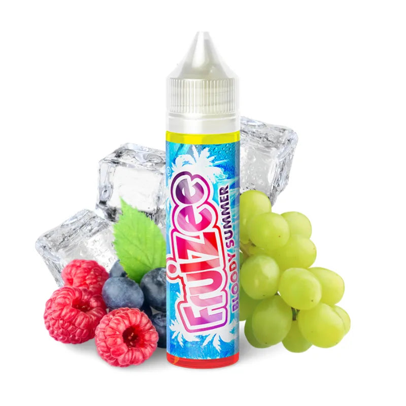 E-liquide Bloody Summer 50 ml Fruizee Eliquid France – Bonbon fruité, raisin blanc et cassis avec fraîcheur glaciale
