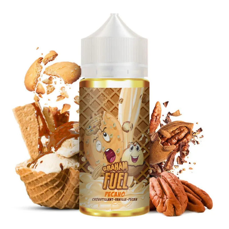E-liquide PECANO 100ml Graham Fuel, saveur noix de pécan, vanille et biscuit croustillant, flacon gourmand