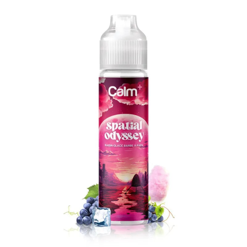 E-liquide Spatial Odyssey 50ml Calm+ CBD raisin glacé et barbe à papa 250 mg fabriqué en France
