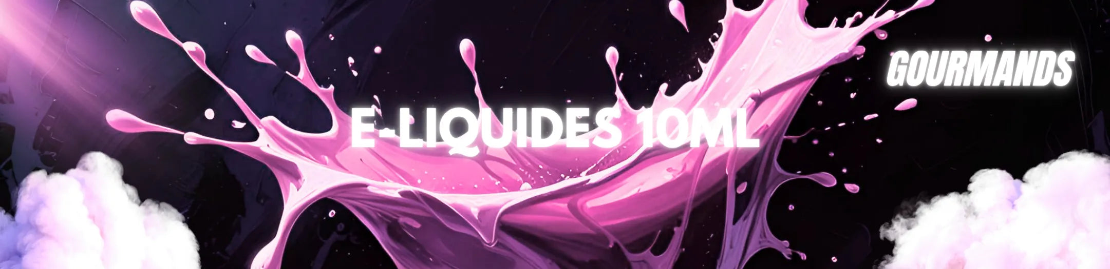 Éclaboussure rose évoquant les e-liquides gourmands 10ml de Vapeurz, aux saveurs sucrées et crémeuses pour une vape douce et onctueuse.