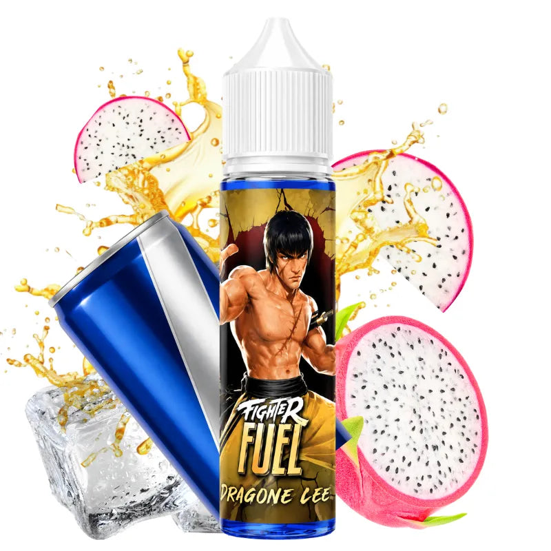 E-liquide Fighter Fuel Dragone Lee 50 ml saveur fruit du dragon et boisson énergisante glacée pour cigarette électronique avec effet frais intense