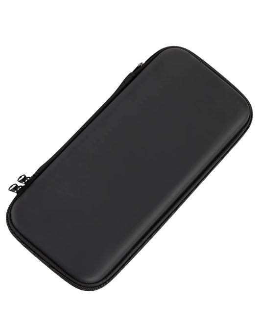 Housse de transport vape grande rigide noire fermée pour rangement d’accessoires, e-liquides et matériel de vape