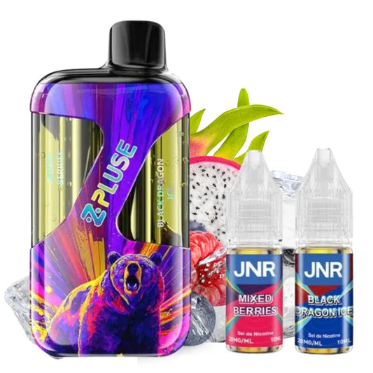 JNR ZPluse 42K Mixed Berries Black Dragon Ice 42000 puffs double réservoir 20ml puff rechargeable 1200mAh