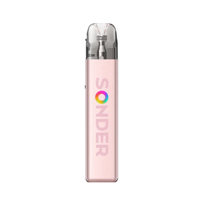 Découvrez le Kit Sonder Q2 – GeekVape, couleur Sakura pink, le pod 1350 mAh / 30W idéal pour remplacer les puffs rechargeables. Rendu de saveur exceptionnel, airflow réglable, cartouche Q Pod 3 ml, design moderne RGB.