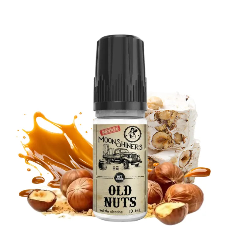 E-liquide Old Nuts 10 ml Le French Liquide – nougat, noisette, vanille et caramel, saveur gourmande et crémeuse.