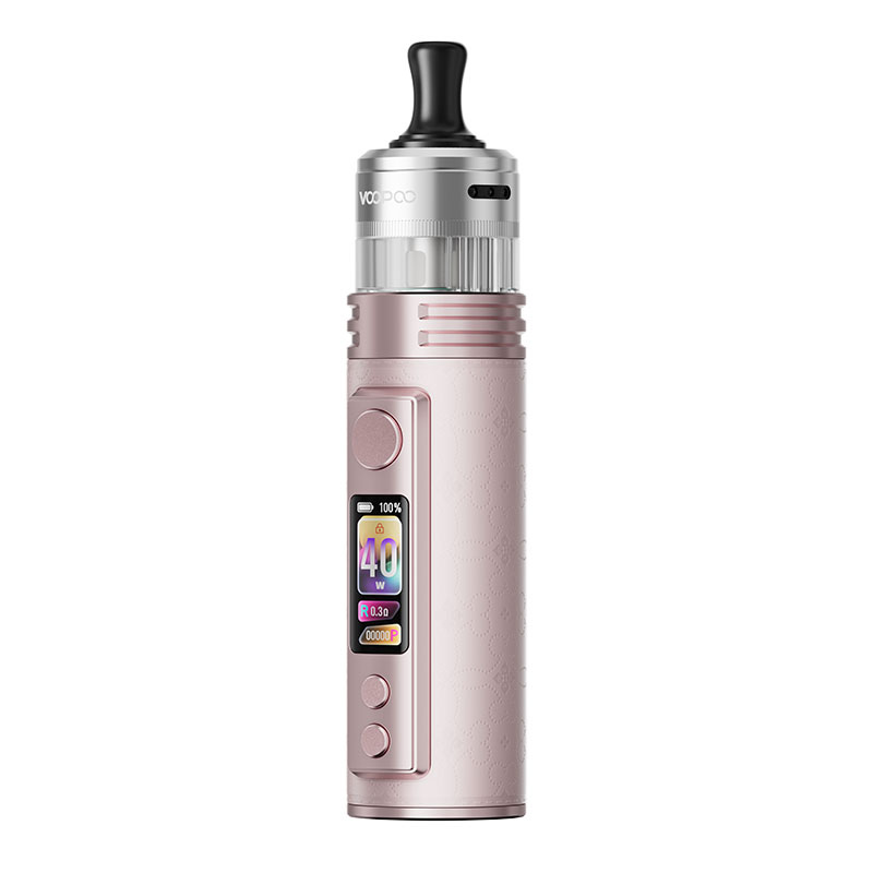 Voopoo Drag H40 Pro Glow Pink, cigarette électronique pod mod compacte de 40 W avec cartouche PnP Pod II, écran couleur TFT, batterie intégrée 1500 mAh et couleur rose